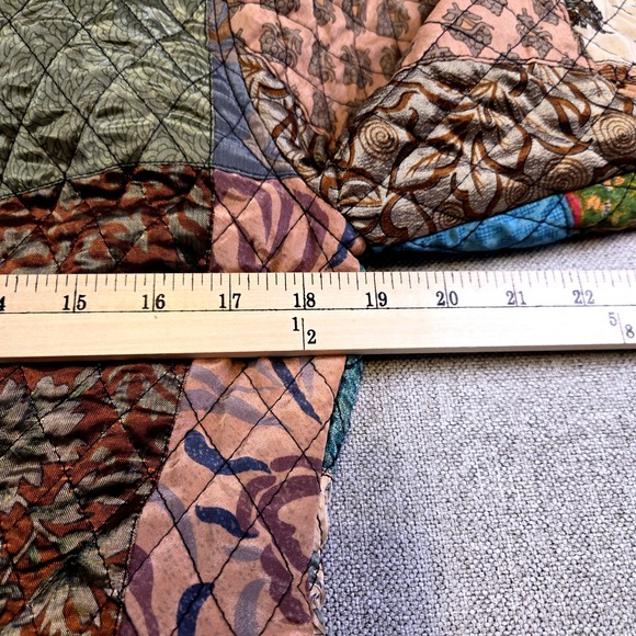 Sacred Threads Patchwork Quilted Jacket Women's S/M Boho Hippie Artsy Color NEW - Picture 7 of 9